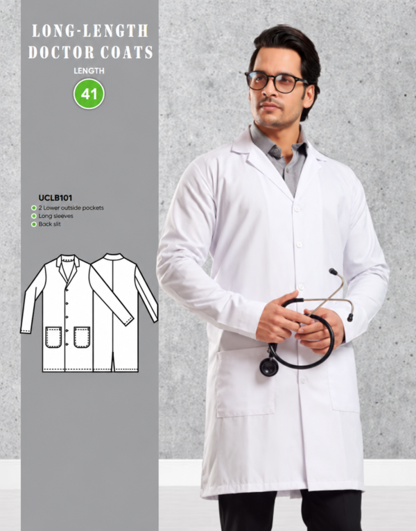 Premium Long-Length Doctor Coat – White