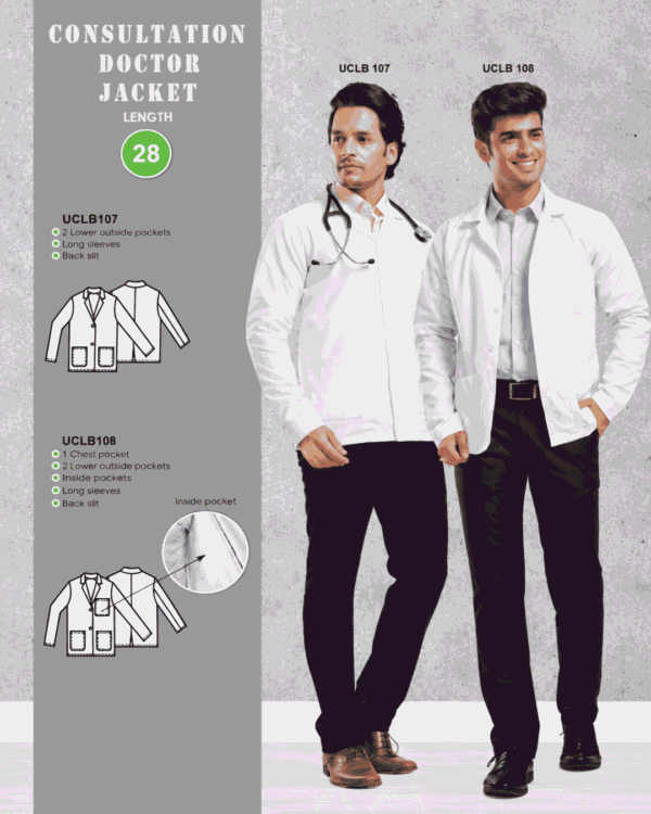 Premium Consultation Doctor Jacket – UCLB107 & UCLB108