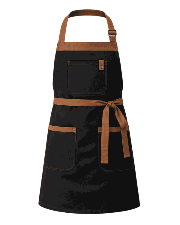 Premium Hospitality Kitchen Apron – Black & Brown