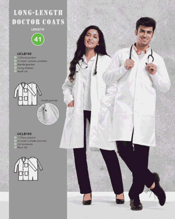 Premium Long-Length Doctor Coat – UCLB102 & UCLB103