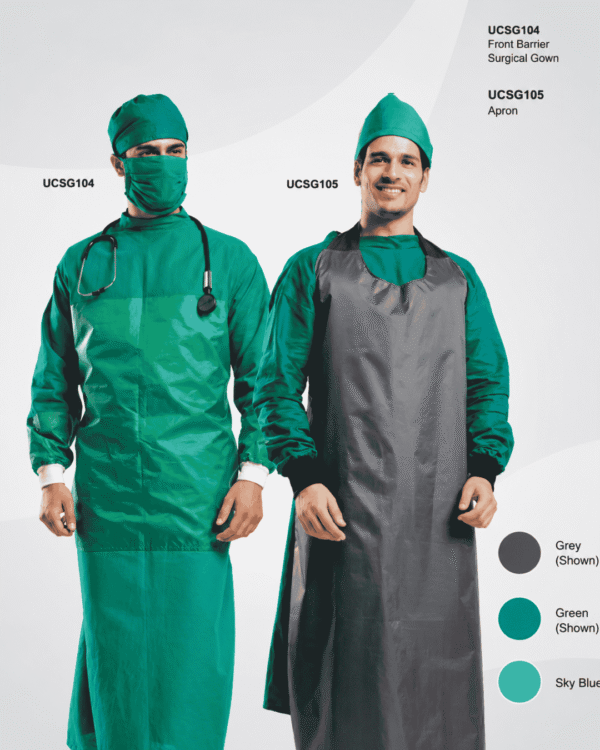 Premium Front Barrier Surgical Gown & Protective Apron Set