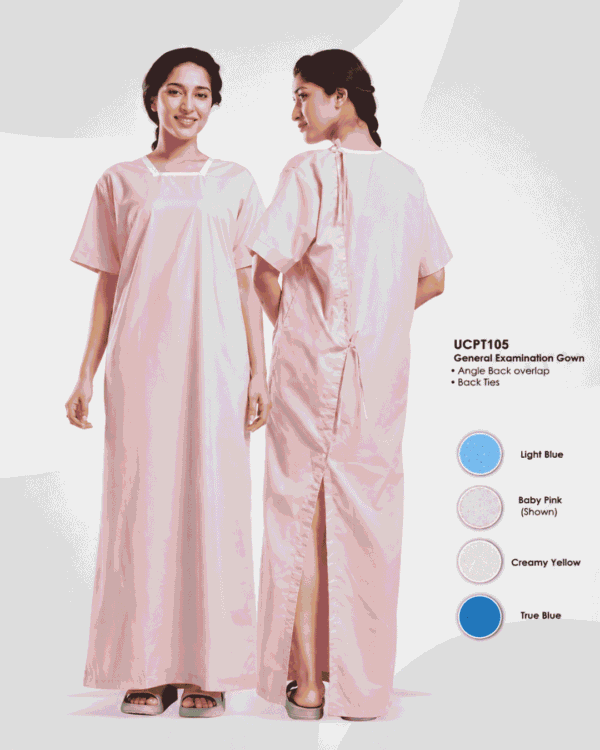 Premium Women's General Examination Gown – Baby Pink