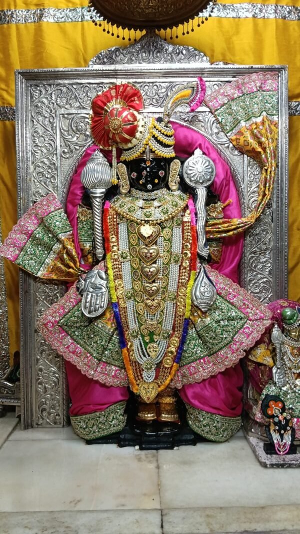 Premium Royal Green & Pink Embroidered Bhagwan Ji Poshak
