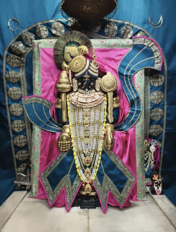 Premium Royal Blue & Pink Designer Bhagwan Ji Poshak