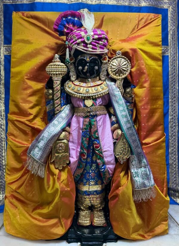 Premium Pink & Blue Royal Bhagwan Ji Poshak with Designer Pagdi