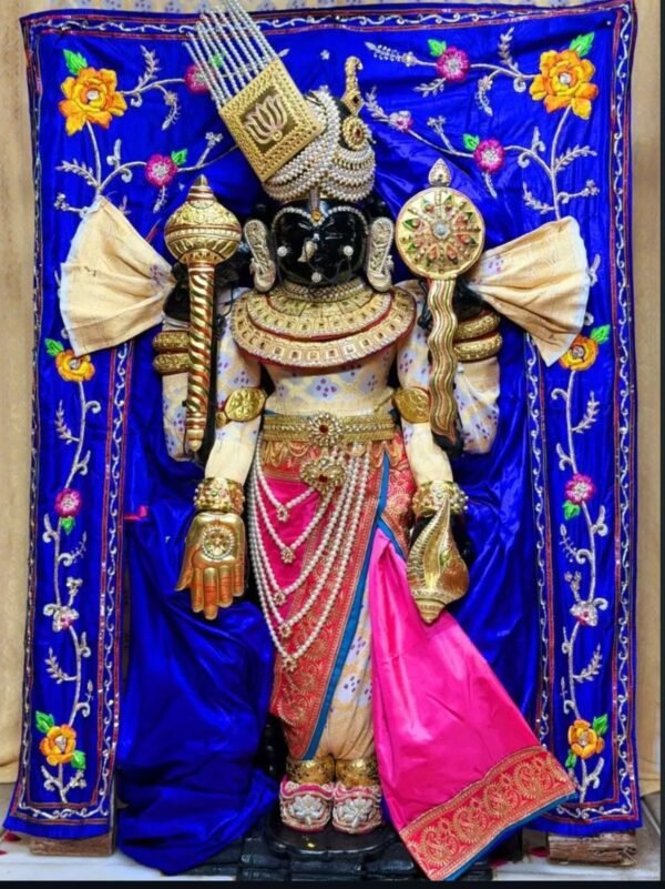 Premium Royal Blue & Pink Embroidered Bhagwan Ji Poshak
