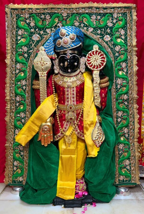 Premium Green, Red & Yellow Royal Bhagwan Ji Poshak