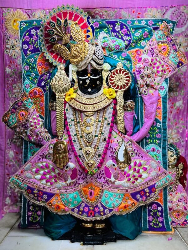 Premium Multicolor Floral Embroidered Bhagwan Ji Poshak